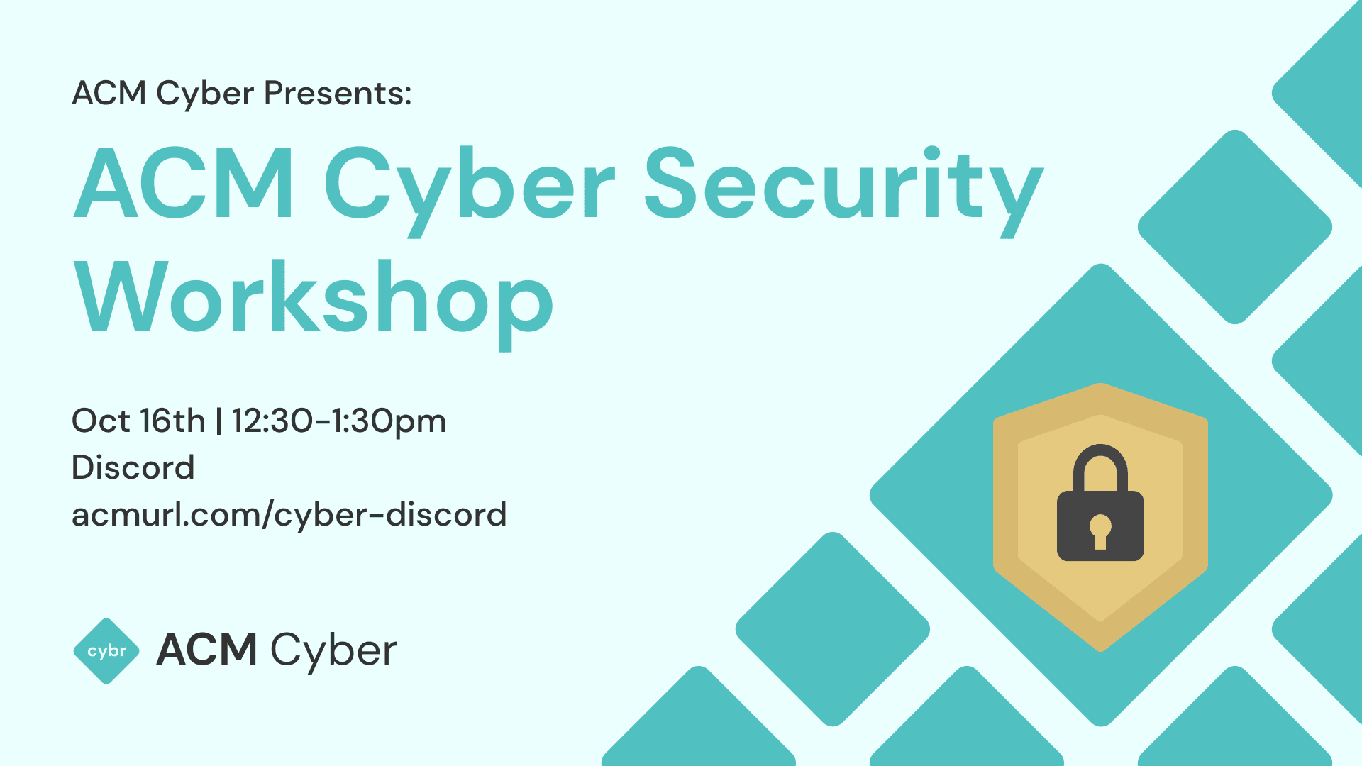 ACM Cyber security workshop cover image